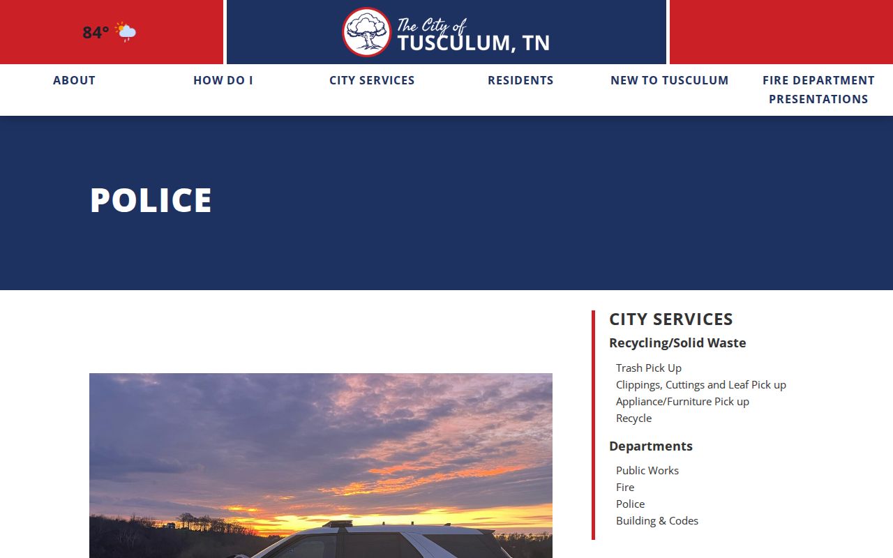 Tusculum warrant records: official city police and municipal court contact page
