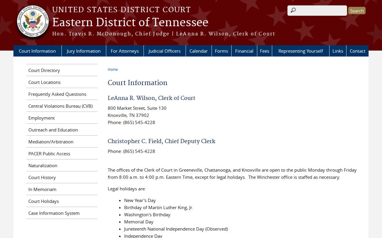 Greene County arrest warrants: Eastern District federal court information
