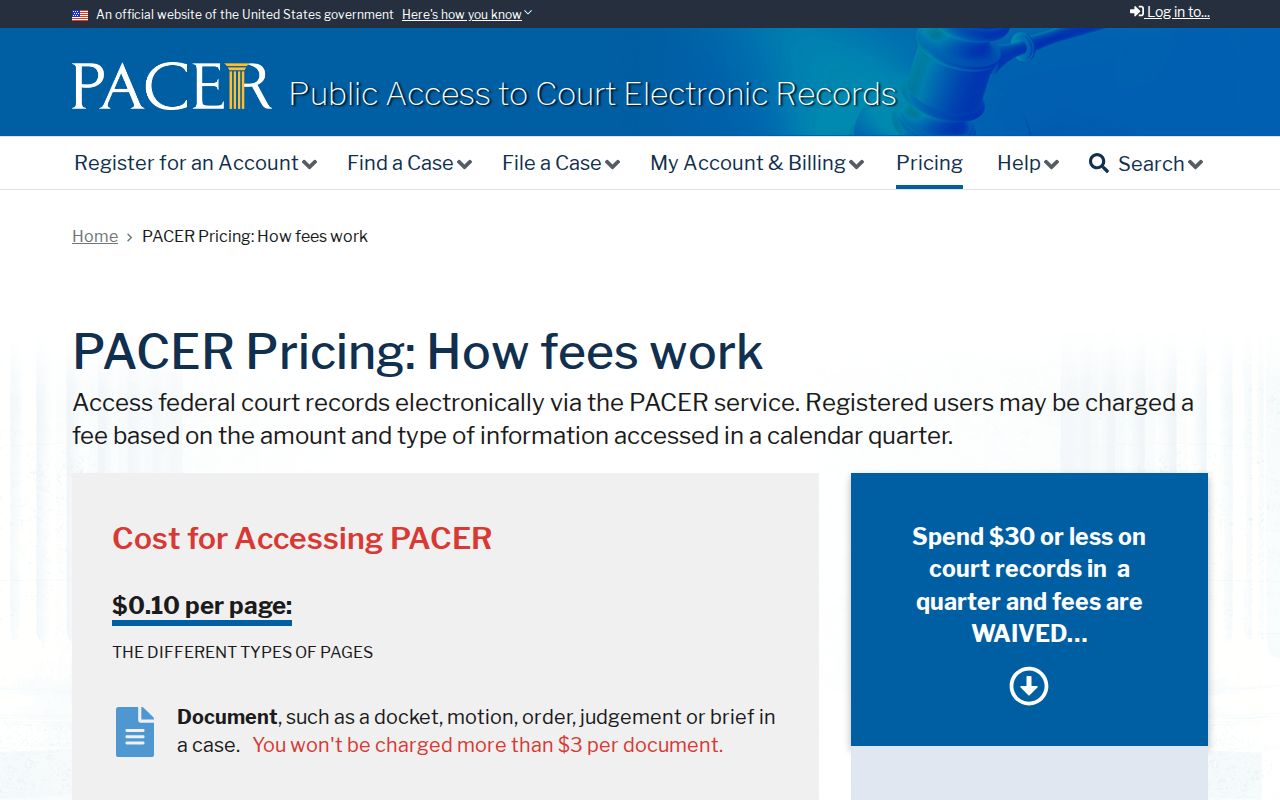 Greene County arrest warrants: official PACER pricing and fee information