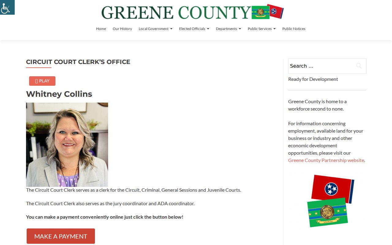 Greene County warrant records: Circuit Court Clerk courthouse office information